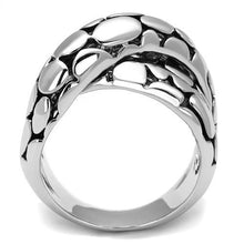 Load image into Gallery viewer, 3W1308 - Rhodium Brass Ring with Epoxy  in Jet