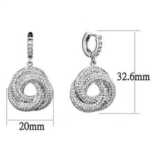 Load image into Gallery viewer, 3W1318 - Rhodium Brass Jewelry Sets with AAA Grade CZ  in Clear