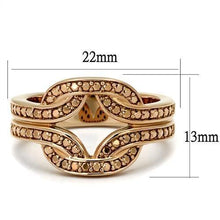 Load image into Gallery viewer, 3W1336 - IP Rose Gold(Ion Plating) Brass Ring with AAA Grade CZ  in Metallic Light Gold