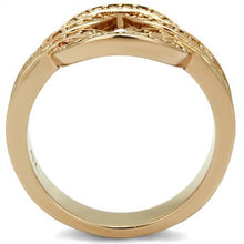 Load image into Gallery viewer, 3W1336 - IP Rose Gold(Ion Plating) Brass Ring with AAA Grade CZ  in Metallic Light Gold