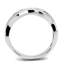 Load image into Gallery viewer, 3W1345 - Rhodium Brass Ring with AAA Grade CZ  in Clear