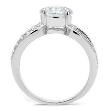 Load image into Gallery viewer, 3W1348 - Rhodium Brass Ring with AAA Grade CZ  in Clear