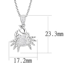 Load image into Gallery viewer, 3W1377 - Rhodium 925 Sterling Silver Chain Pendant with AAA Grade CZ  in Clear