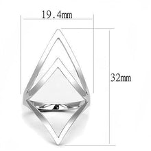 Load image into Gallery viewer, 3W1382 - Rhodium 925 Sterling Silver Ring with No Stone
