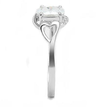 Load image into Gallery viewer, 3W1388 - Rhodium 925 Sterling Silver Ring with AAA Grade CZ  in Clear