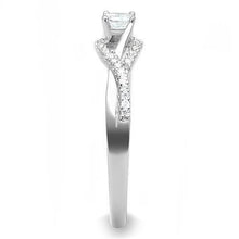 Load image into Gallery viewer, 3W1390 - Rhodium 925 Sterling Silver Ring with AAA Grade CZ  in Clear