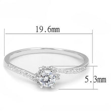 Load image into Gallery viewer, 3W1392 - Rhodium 925 Sterling Silver Ring with AAA Grade CZ  in Clear