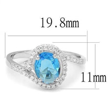 Load image into Gallery viewer, 3W1393 - Rhodium 925 Sterling Silver Ring with Synthetic Spinel in London Blue