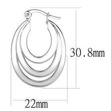 Load image into Gallery viewer, 3W1394 - Rhodium Brass Earrings with No Stone
