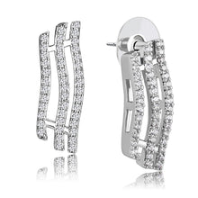 Load image into Gallery viewer, 3W1412 - Rhodium Brass Jewelry Sets with AAA Grade CZ  in Clear
