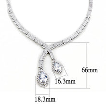 Load image into Gallery viewer, 3W1416 - Rhodium Brass Jewelry Sets with AAA Grade CZ  in Clear