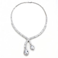 Load image into Gallery viewer, 3W1416 - Rhodium Brass Jewelry Sets with AAA Grade CZ  in Clear