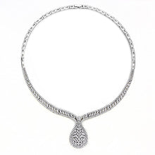 Load image into Gallery viewer, 3W1417 - Rhodium Brass Jewelry Sets with AAA Grade CZ  in Clear
