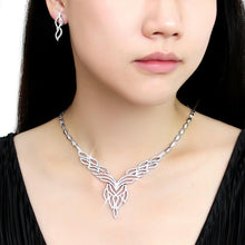 Load image into Gallery viewer, 3W1418 - Rhodium Brass Jewelry Sets with AAA Grade CZ  in Clear