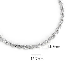 Load image into Gallery viewer, 3W1421 - Rhodium Brass Jewelry Sets with AAA Grade CZ  in Clear