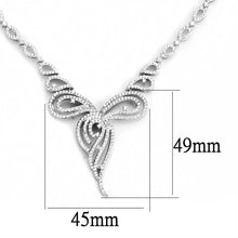 Load image into Gallery viewer, 3W1431 - Rhodium Brass Jewelry Sets with AAA Grade CZ  in Clear