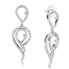Load image into Gallery viewer, 3W1431 - Rhodium Brass Jewelry Sets with AAA Grade CZ  in Clear