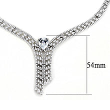 Load image into Gallery viewer, 3W1434 - Rhodium Brass Jewelry Sets with AAA Grade CZ  in Clear