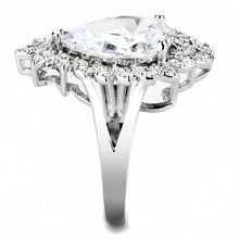 Load image into Gallery viewer, 3W1435 - Rhodium Brass Ring with AAA Grade CZ  in Clear