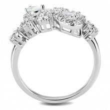 Load image into Gallery viewer, 3W1441 - Rhodium Brass Ring with AAA Grade CZ  in Clear