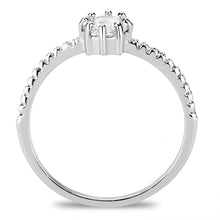 Load image into Gallery viewer, 3W1460 - Rhodium Brass Ring with AAA Grade CZ  in Clear