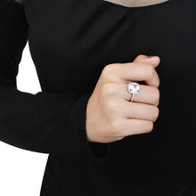 Load image into Gallery viewer, 3W1522 - Rhodium Brass Ring with AAA Grade CZ  in Clear