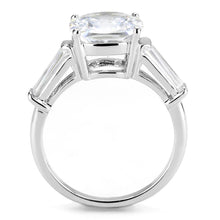 Load image into Gallery viewer, 3W1561 - Rhodium Brass Ring with AAA Grade CZ  in Clear