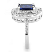 Load image into Gallery viewer, 3W1565 - Rhodium Brass Ring with Synthetic Spinel in London Blue