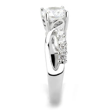 Load image into Gallery viewer, 3W1574 - Rhodium Brass Ring with AAA Grade CZ  in Clear