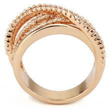 Load image into Gallery viewer, 3W1586 - Rose Gold Brass Ring with AAA Grade CZ  in Clear