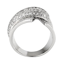 Load image into Gallery viewer, 3W1611 - Rhodium Brass Ring with AAA Grade CZ in Clear