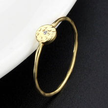 Load image into Gallery viewer, 3W1613 - Flash Gold Brass Ring with AAA Grade CZ in Clear