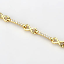 Load image into Gallery viewer, 3W1629 - Flash Gold Brass Bracelet with AAA Grade CZ in Clear