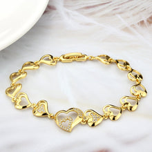 Load image into Gallery viewer, 3W1632 - Flash Gold Brass Bracelet with AAA Grade CZ in Clear