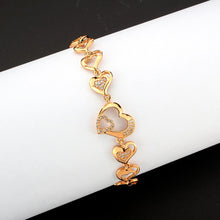 Load image into Gallery viewer, 3W1633 - Flash Rose Gold Brass Bracelet with AAA Grade CZ in Clear