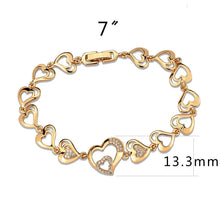 Load image into Gallery viewer, 3W1633 - Flash Rose Gold Brass Bracelet with AAA Grade CZ in Clear