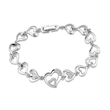 Load image into Gallery viewer, 3W1634 - Rhodium Brass Bracelet with AAA Grade CZ in Clear
