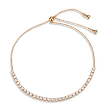 Load image into Gallery viewer, 3W1642 - Rose Gold Brass Bracelet with AAA Grade CZ in Clear