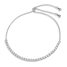 Load image into Gallery viewer, 3W1643 - Rhodium Brass Bracelet with AAA Grade CZ in Clear