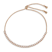 Load image into Gallery viewer, 3W1645 - Rose Gold Brass Bracelet with AAA Grade CZ in Clear