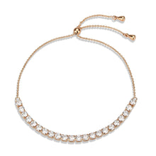 Load image into Gallery viewer, 3W1651 - Rose Gold Brass Bracelet with AAA Grade CZ in Clear