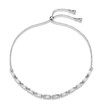 Load image into Gallery viewer, 3W1652 - Rhodium Brass Bracelet with AAA Grade CZ in Clear