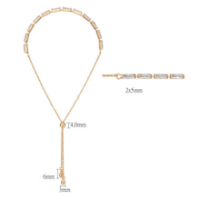 Load image into Gallery viewer, 3W1654 - Rose Gold Brass Bracelet with AAA Grade CZ in Clear