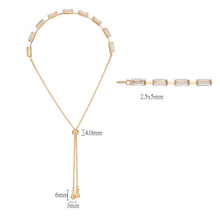 Load image into Gallery viewer, 3W1657 - Rose Gold Brass Bracelet with AAA Grade CZ in Clear