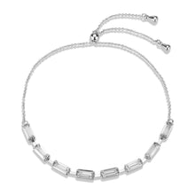 Load image into Gallery viewer, 3W1658 - Rhodium Brass Bracelet with AAA Grade CZ in Clear