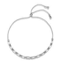 Load image into Gallery viewer, 3W1661 - Rhodium Brass Bracelet with AAA Grade CZ in Clear