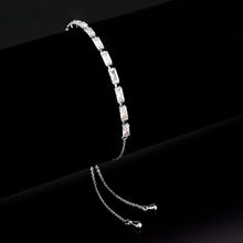 Load image into Gallery viewer, 3W1661 - Rhodium Brass Bracelet with AAA Grade CZ in Clear