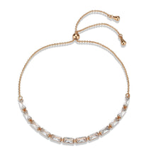 Load image into Gallery viewer, 3W1663 - Rose Gold Brass Bracelet with AAA Grade CZ in Clear