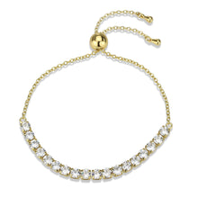 Load image into Gallery viewer, 3W1665 - Gold Brass Bracelet with AAA Grade CZ in Clear