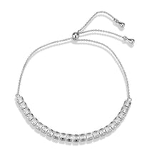 Load image into Gallery viewer, 3W1667 - Rhodium Brass Bracelet with AAA Grade CZ in Clear
